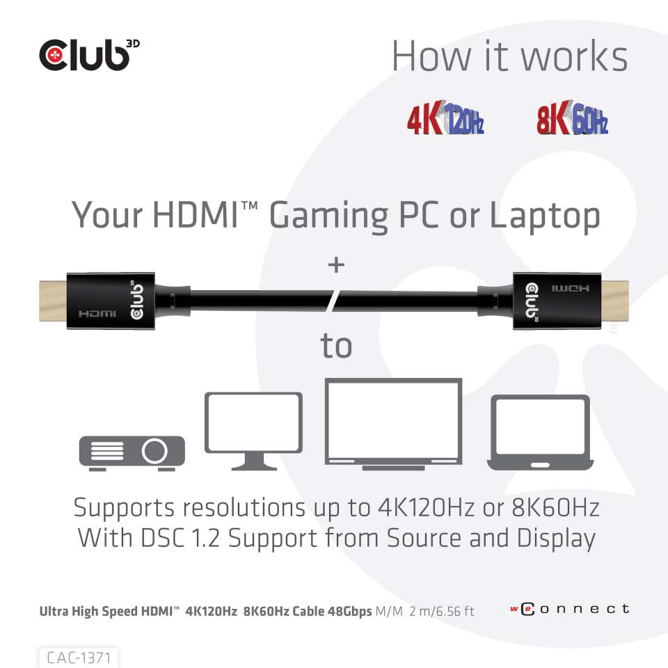 Club 3D Ultra High Speed HDMI Kabel - 1m