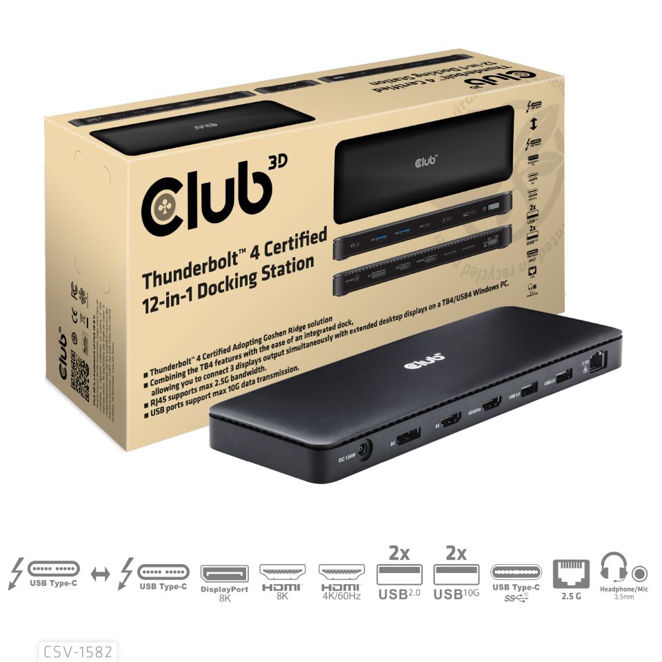 Club 3D Thunderbolt 4 Dockingstation 12 in 1