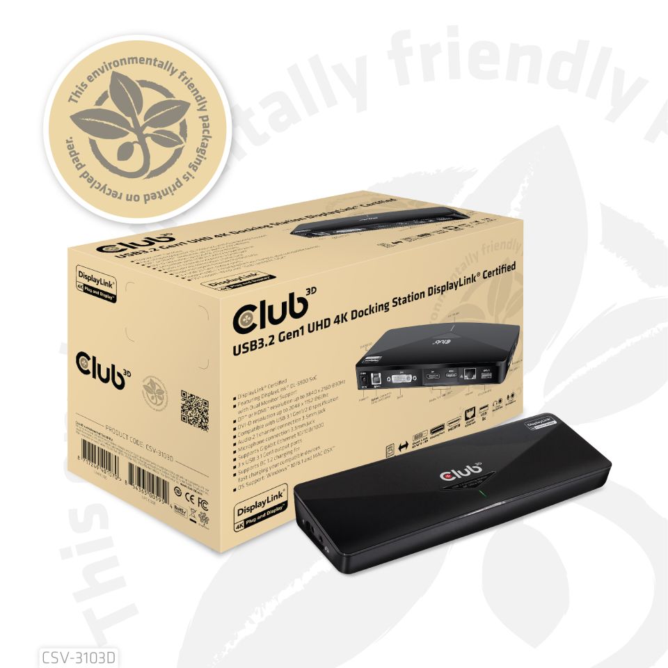 Club 3D USB-B Dockingstation DisplayLink