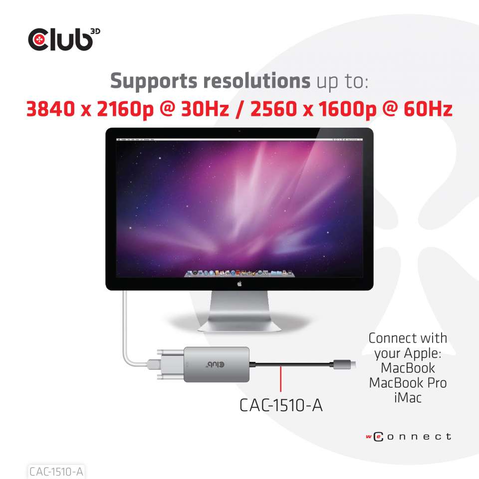 Club 3D USB-C auf DVI-D Adapter - HDCP OFF