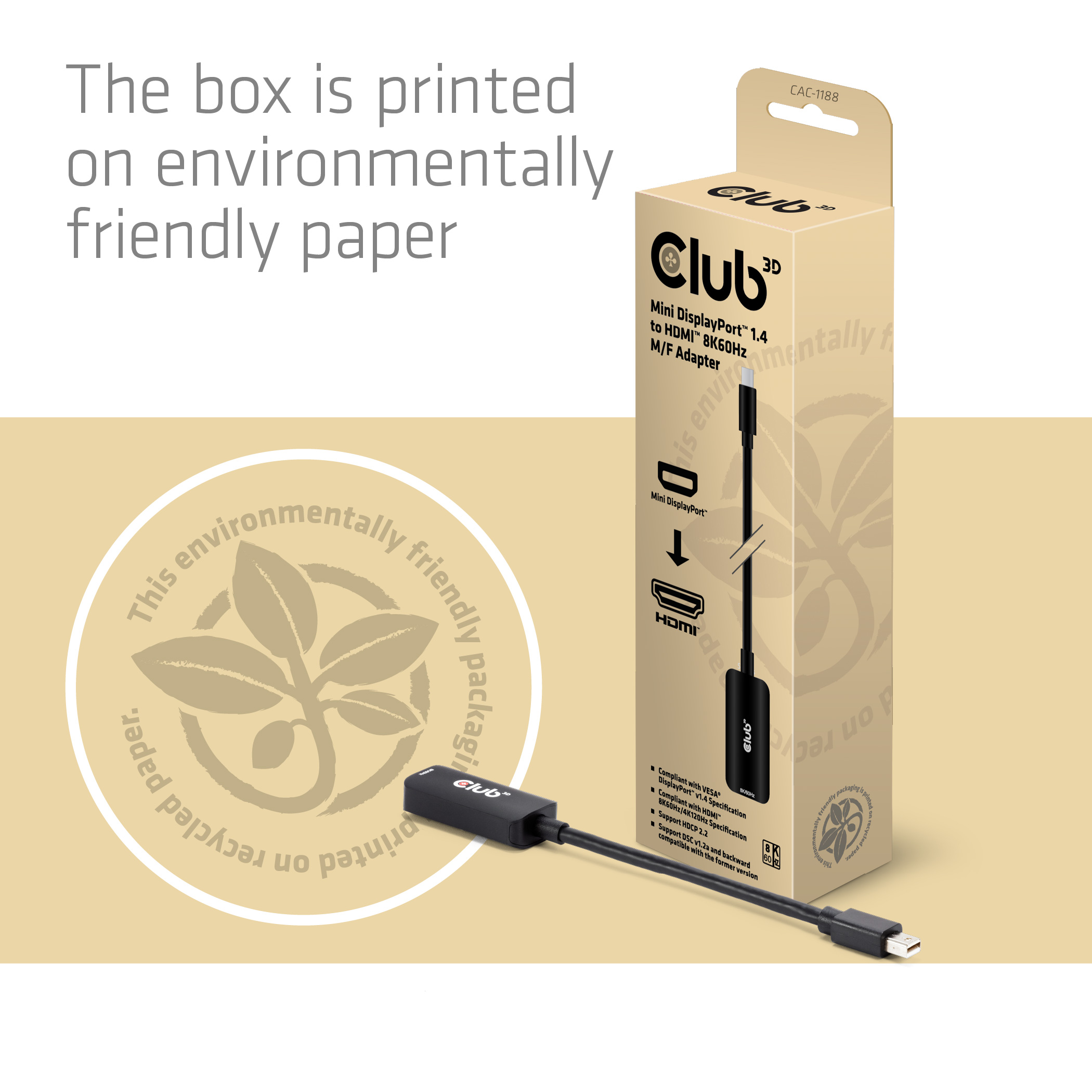 Club 3D Mini-DP auf HDMI Adapter