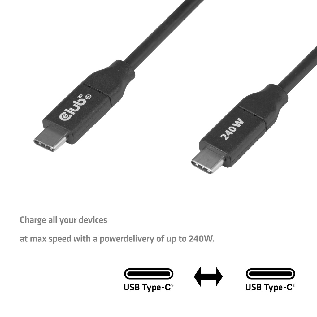 Club3D USB-C Ladekabel 2m