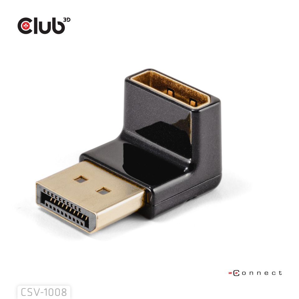 Club 3D DisplayPort Stecker auf DisplayPort Buchse 90°