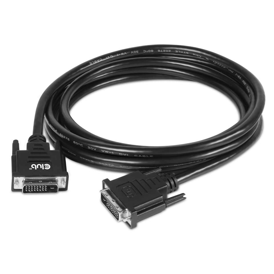 Club 3D DVI-Kabel Dual Link 24+1 Bidirektional - 3 m 