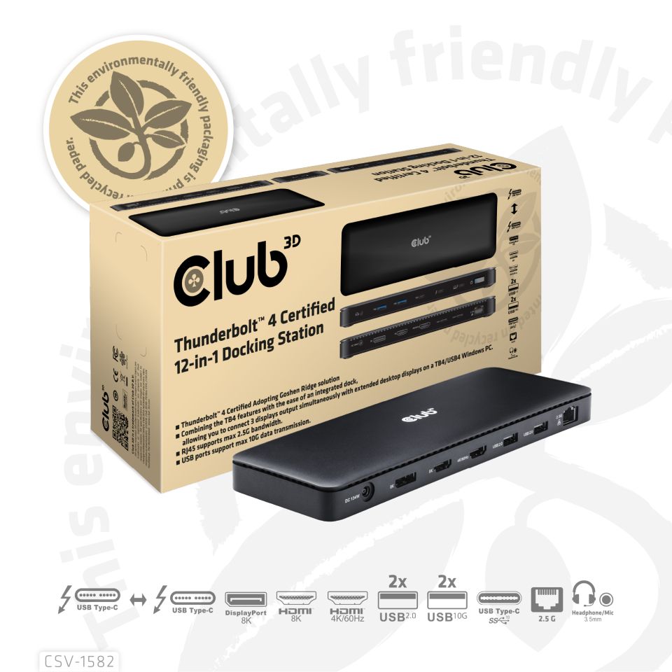 Club 3D Thunderbolt 4 Dockingstation 12 in 1