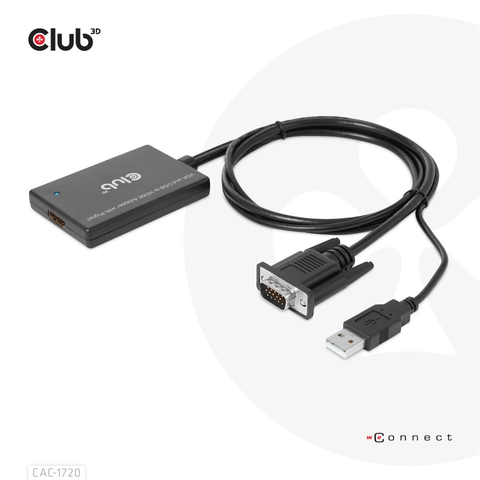 Club 3D VGA  auf HDMI Adapter - 0,6m