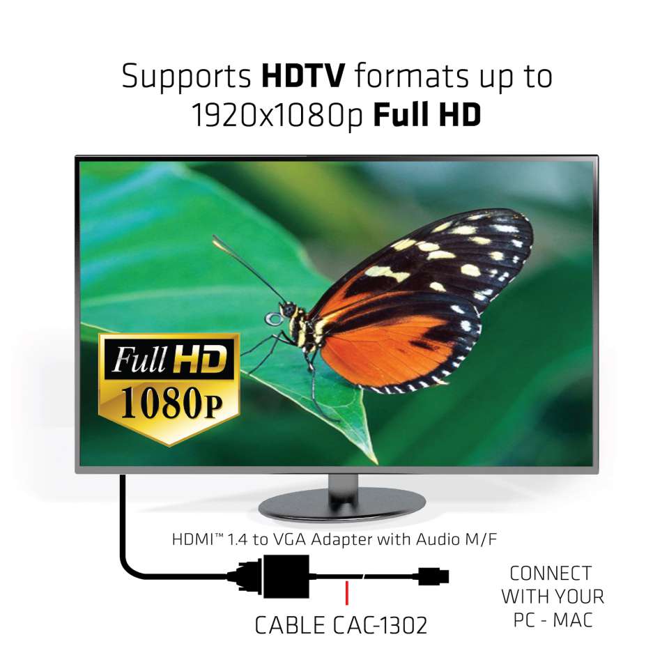 Club 3D HDMI auf VGA Adapter (Aktiv)