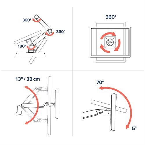 Ergotron LX Monitor Arm für Tischmontage