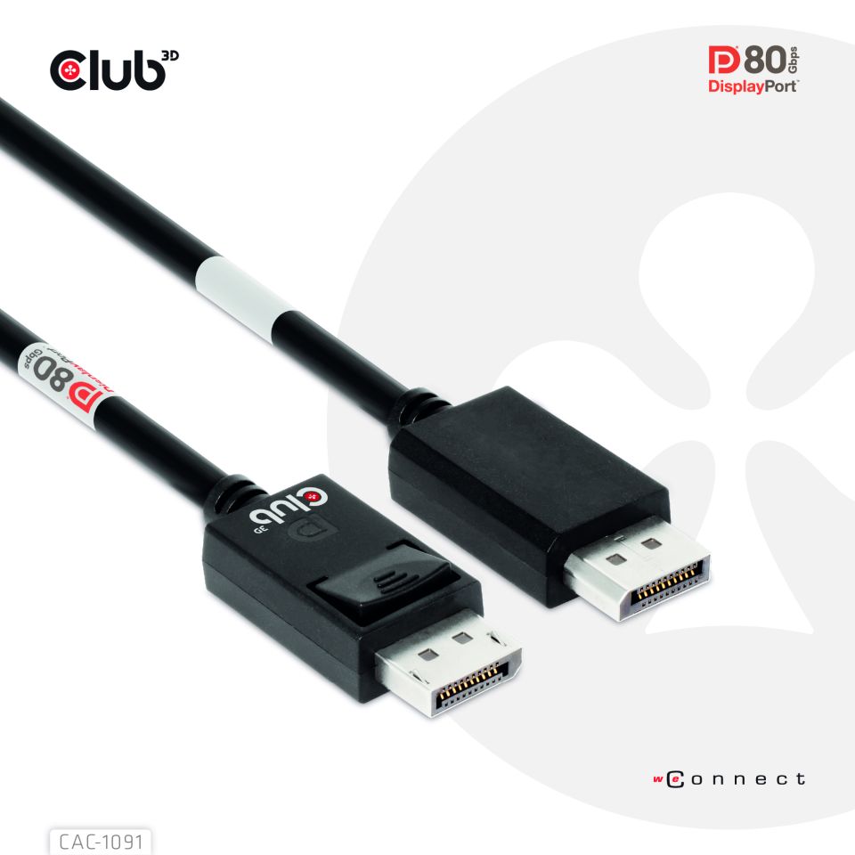 Club 3D DisplayPort™ 2.1 Kabel - 1,2m