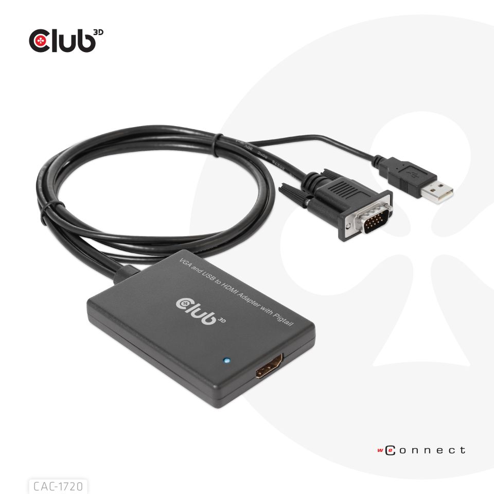 Club 3D VGA  auf HDMI Adapter - 0,6m