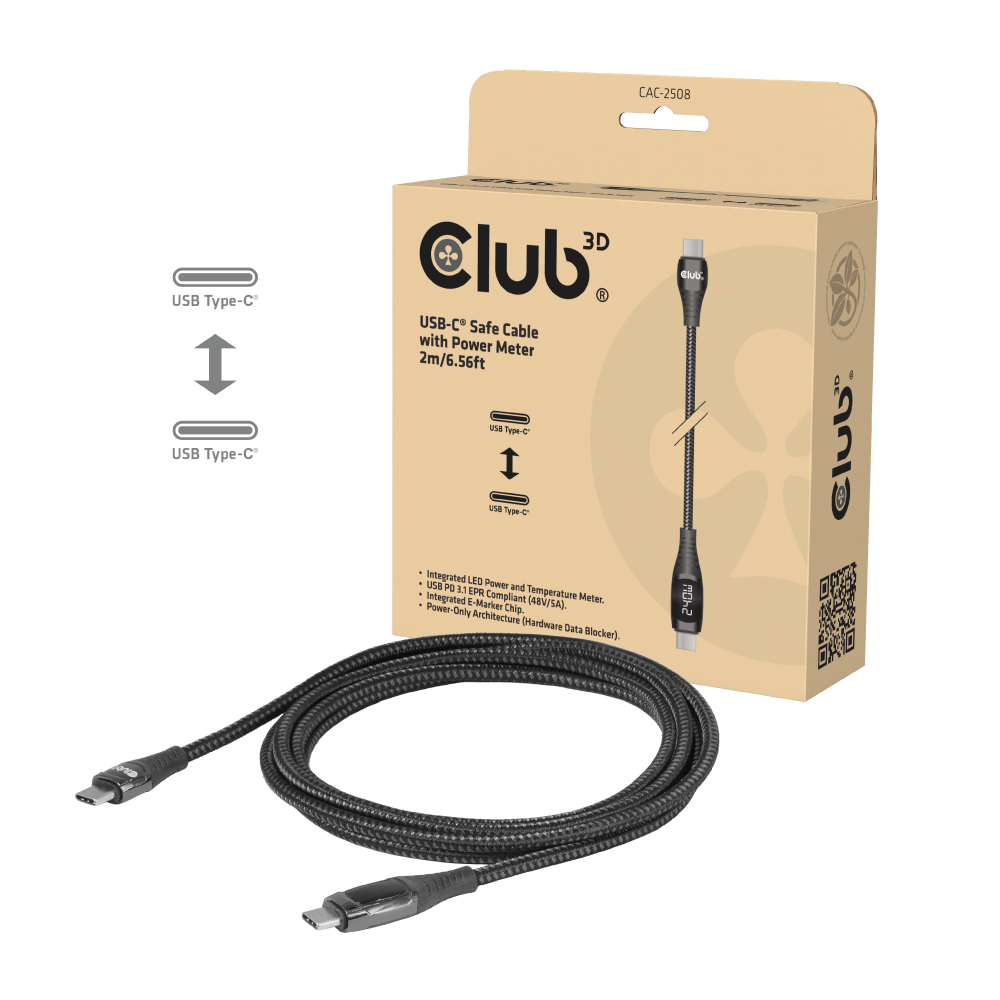 Club 3D USB-C Ladekabel - 2m