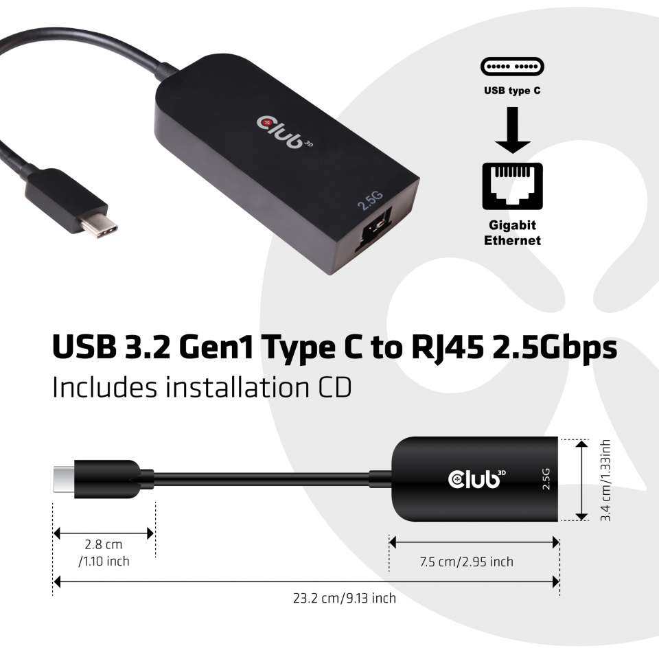 Club 3D USB-C auf RJ45