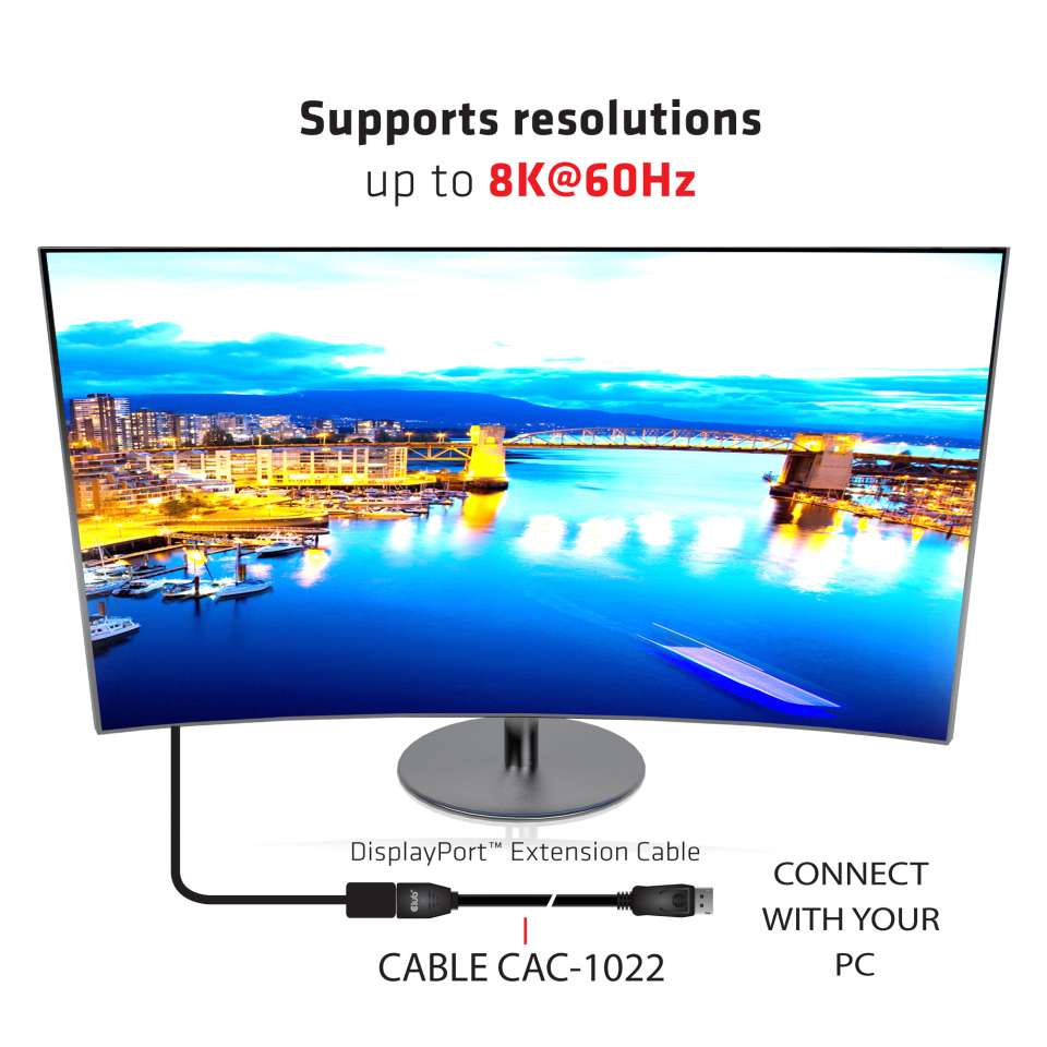 Club 3D DisplayPort Verlängerungskabel - 2 m