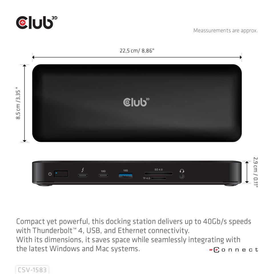 Club 3D Thunderbolt 4 Dockingstation 16-in-1 