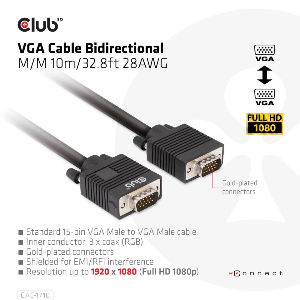 Club 3D VGA Kabel - 10m