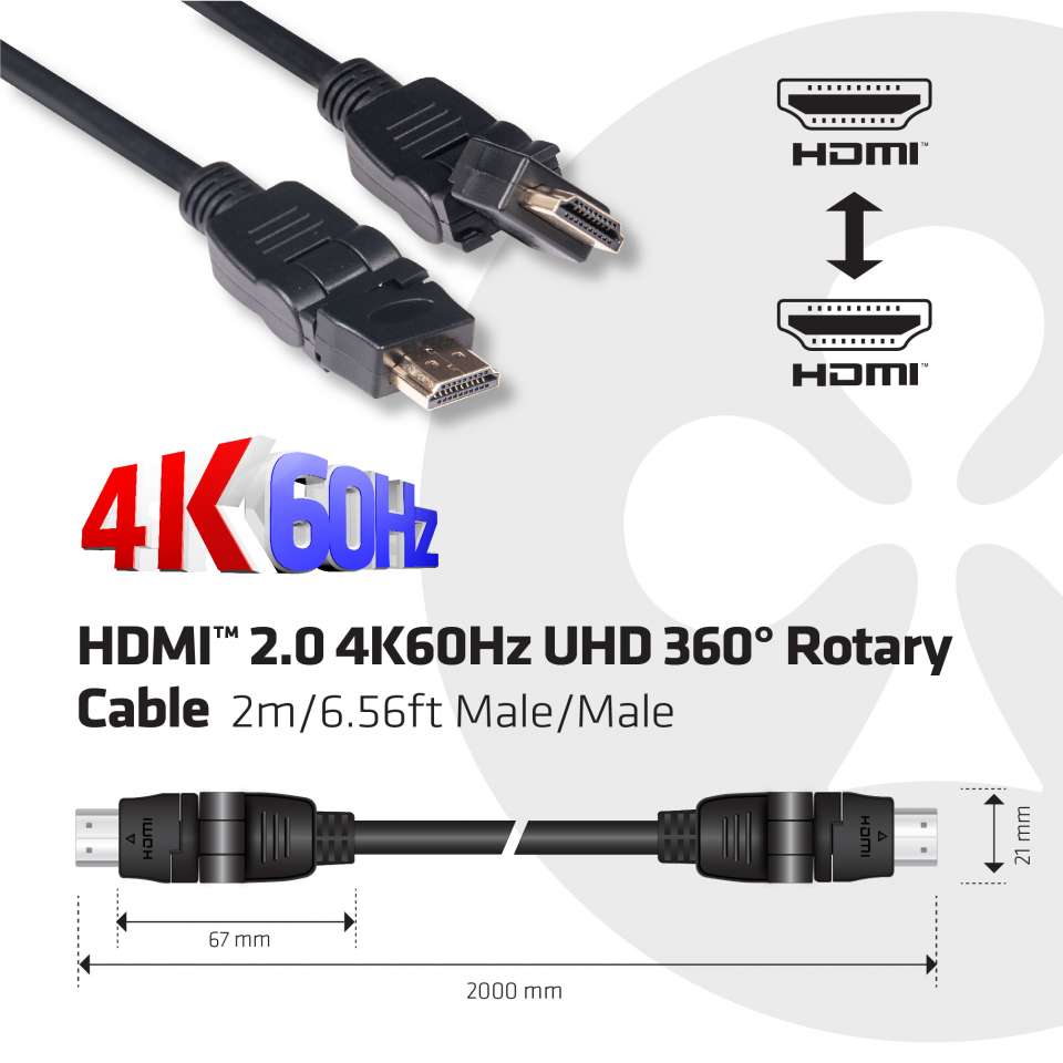 Club 3D CAC-1360 - HDMI-Kabel mit Ethernet - 2 m