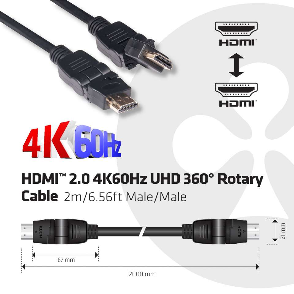 Club 3D HDMI-Kabel mit Ethernet - 2 m