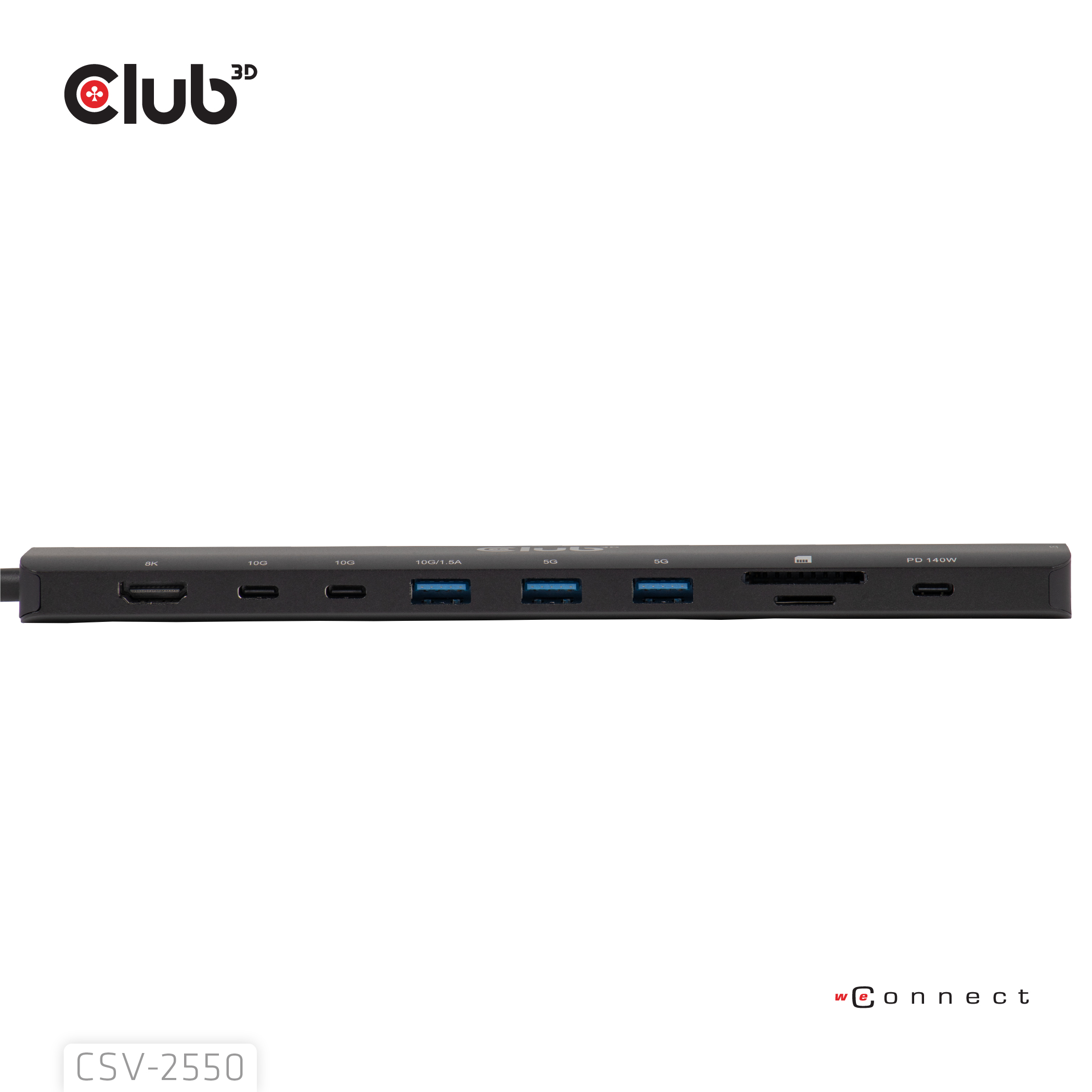 Club 3D USB-C Dockingstation HDMI 8K30Hz 10 in 1