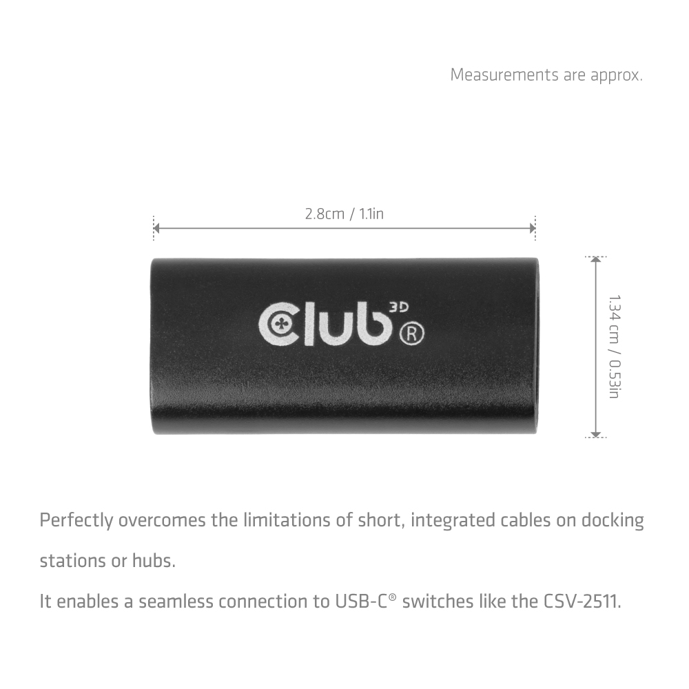 Club3D USB-C® Adapter 40G 240W 8K60Hz