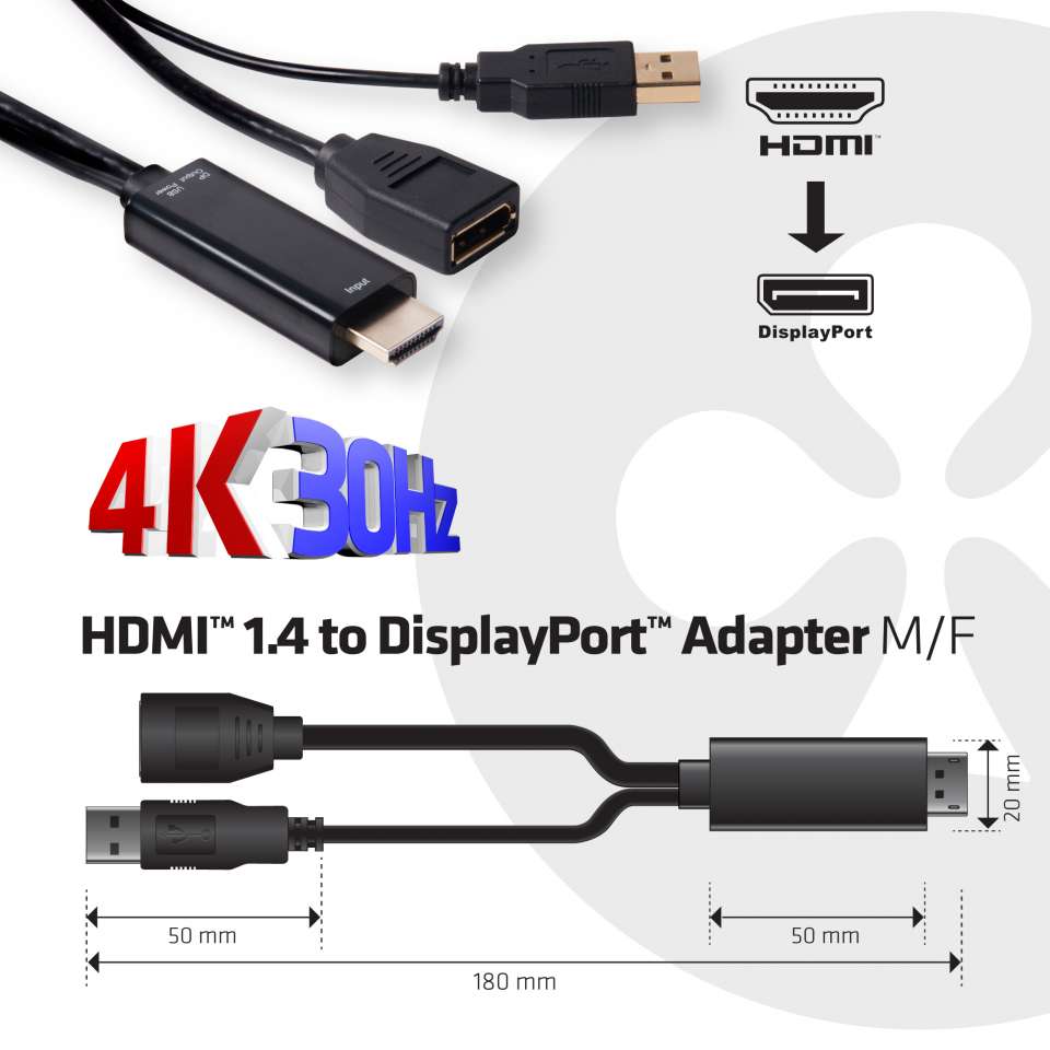 Club 3D HDMI auf DisplayPort Adapter