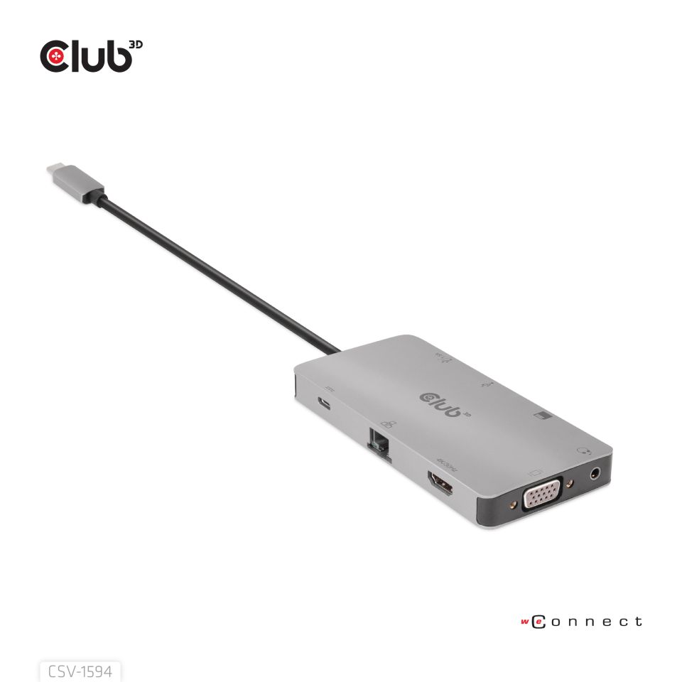 Club 3D USB-C Dockingstation 9-in-1