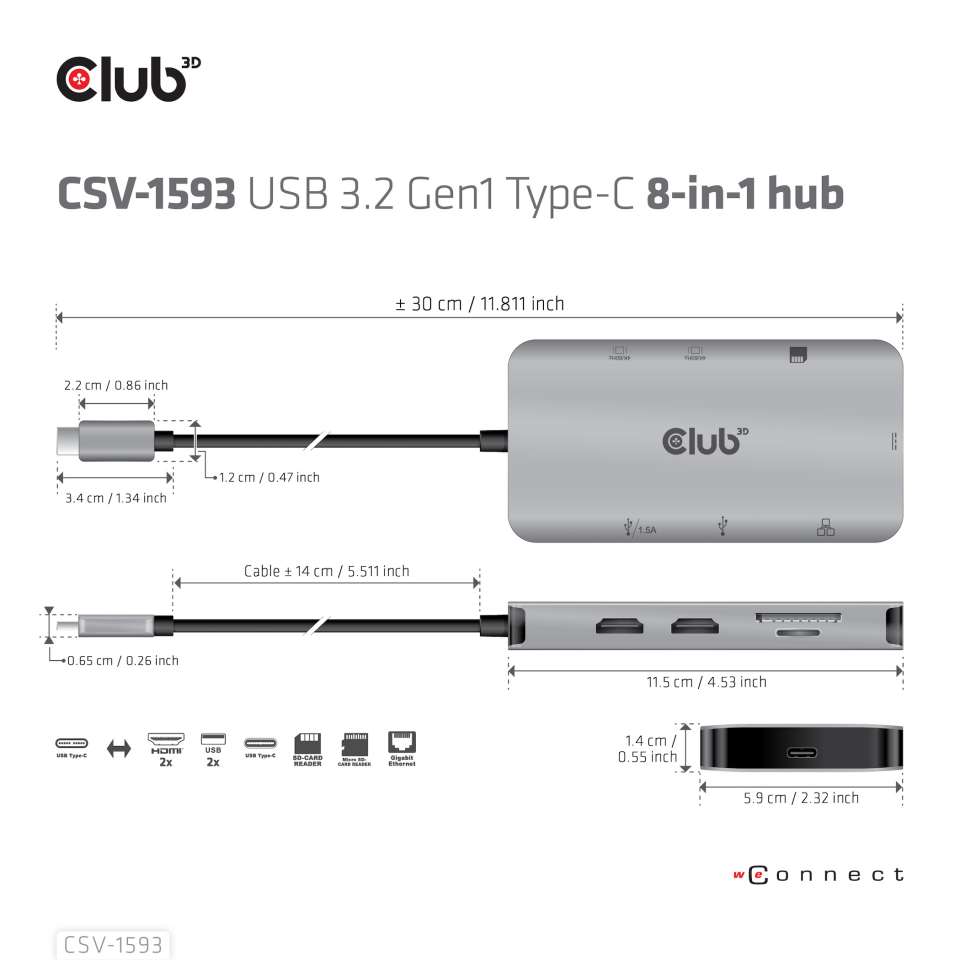 Club 3D USB-C Dockingstation
