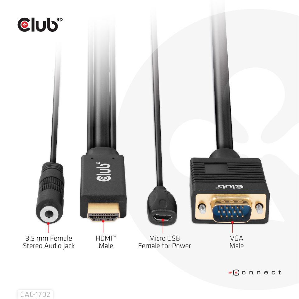 Club 3D Adapterkabel HDMI auf VGA - 2m