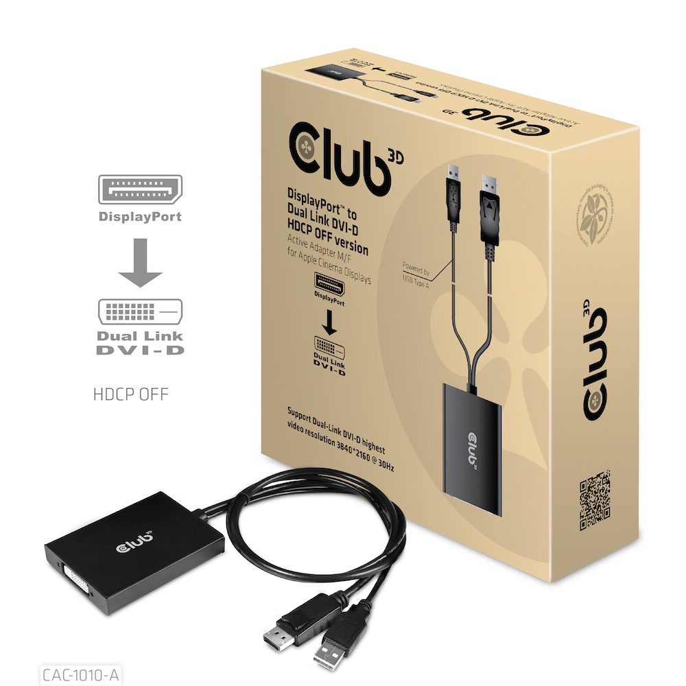 Club 3D DisplayPort auf DL DVI-D - HDCP OFF