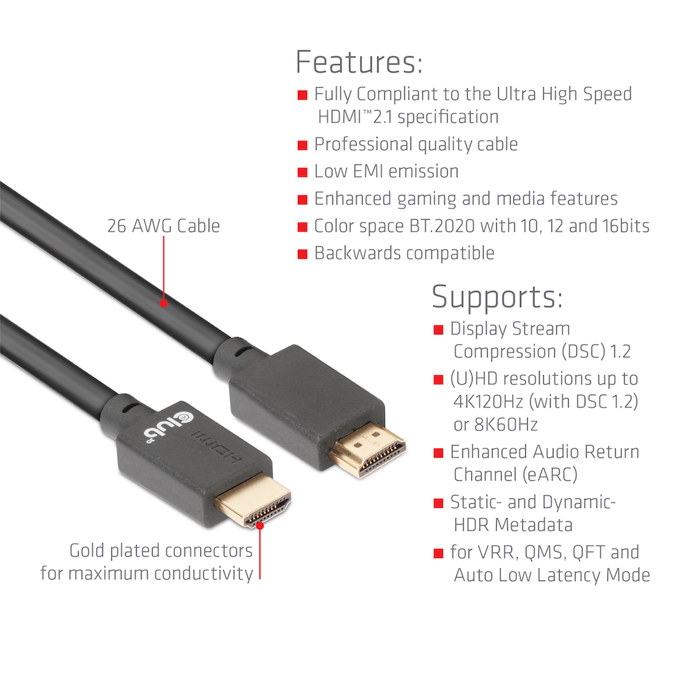 Club 3D Ultra High Speed HDMI-Kabel - 4m