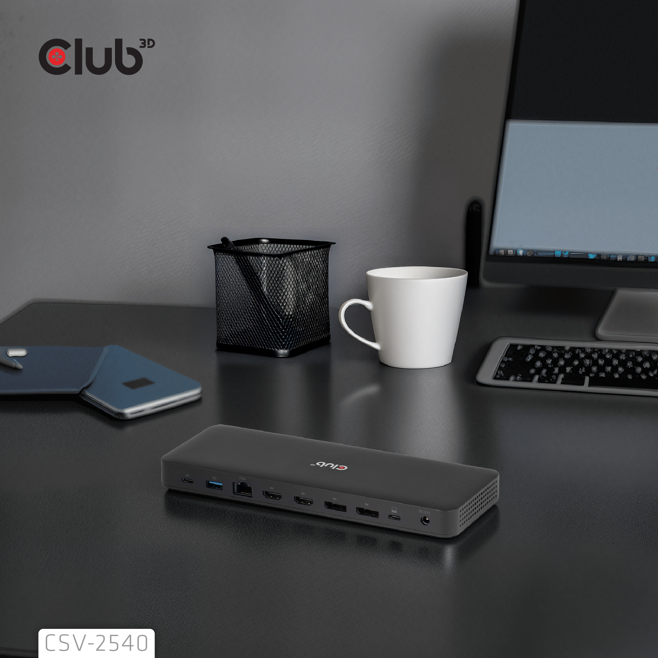 Club 3D Dockingstation - 14 in 1 Quad-Display
