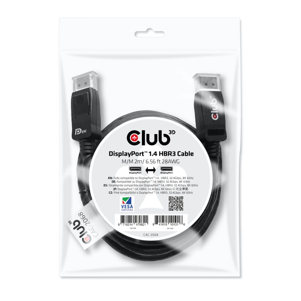 Club 3D DisplayPort-Kabel - 2m