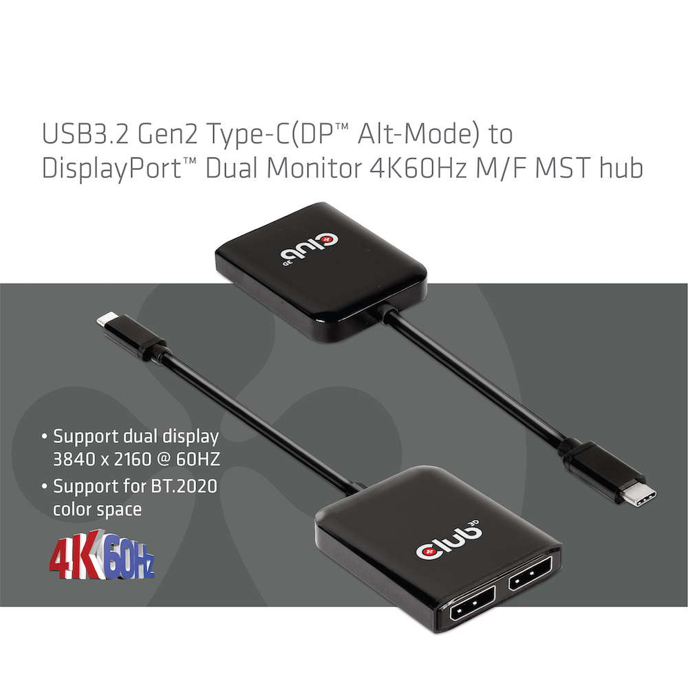 Club 3D MST Hub USB-C auf DP Dual