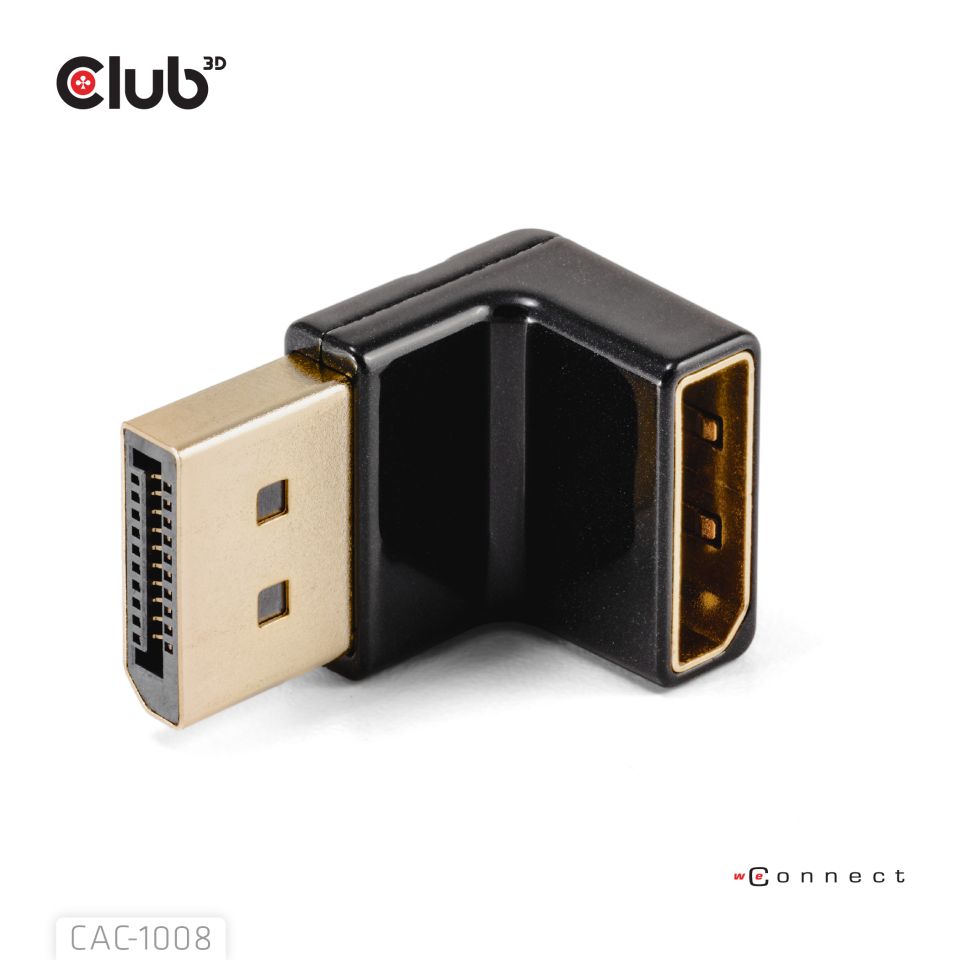 Club 3D DisplayPort Stecker auf DisplayPort Buchse 90°