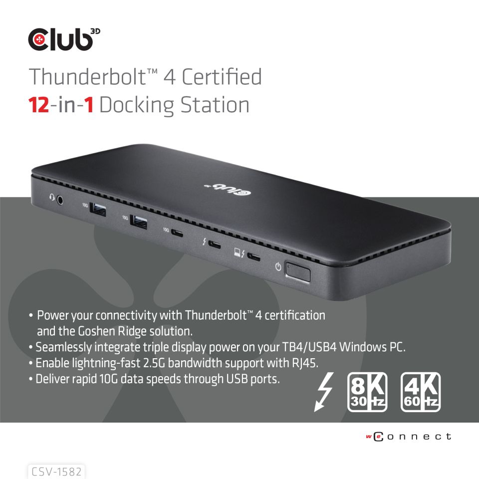 Club 3D Thunderbolt 4 Dockingstation 12 in 1