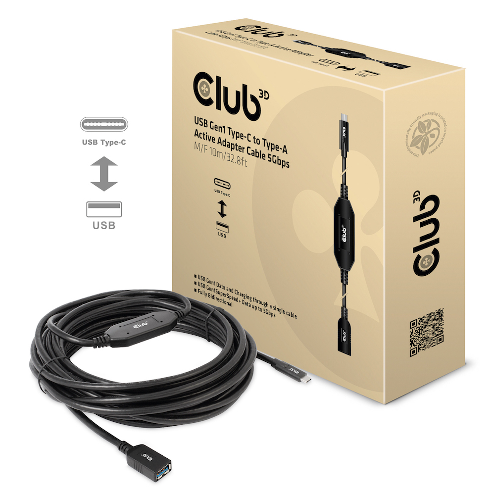 Club 3D Adapterkabel USB-C auf USB-A  - 10m