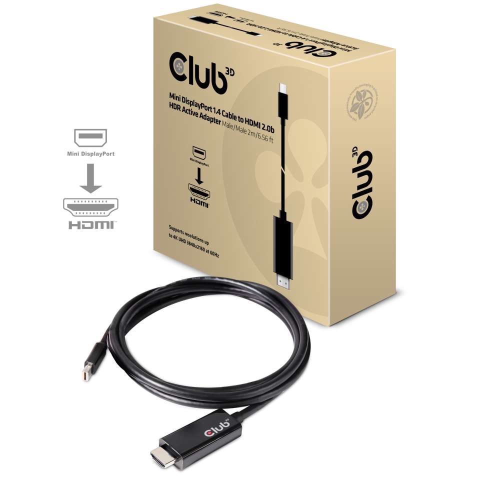 Club 3D Mini DisplayPort auf HDMI Adapterkabel - 2m