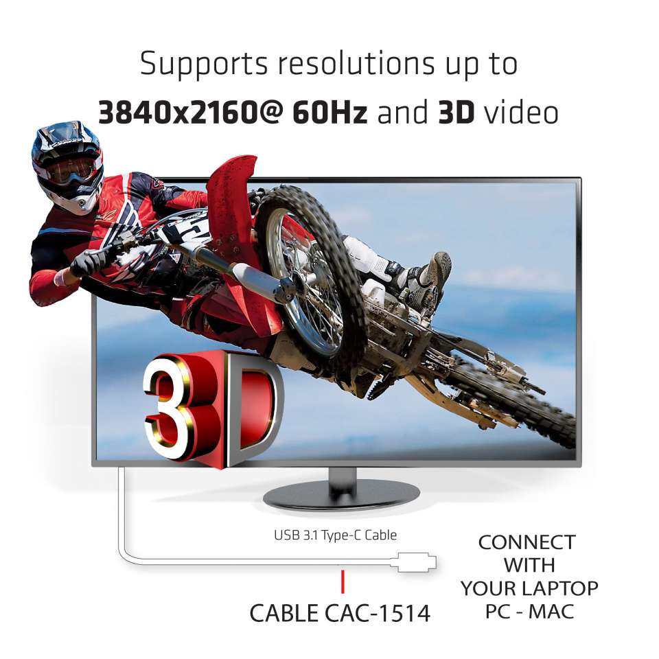 Club 3D Adapterkabel USB-C auf HDMI - 1,8m