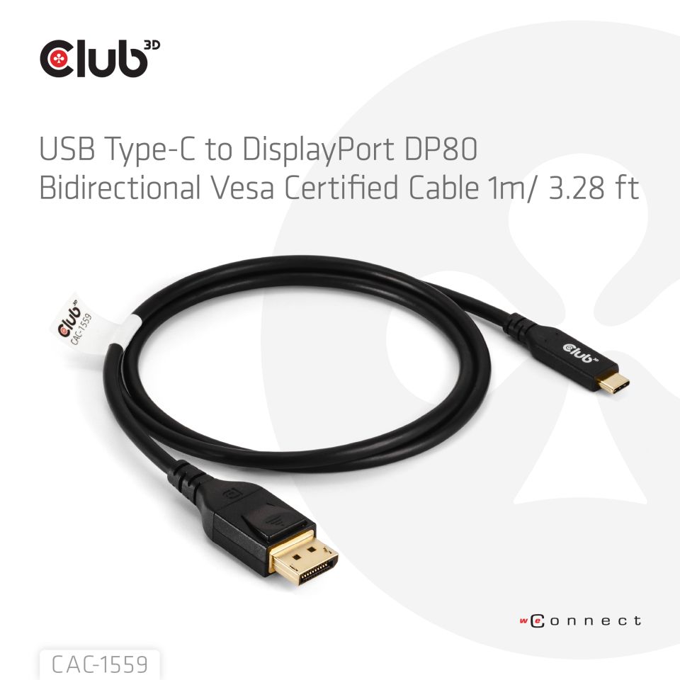 Club 3D Adapterkabel USB-C zu DisplayPort - 1m