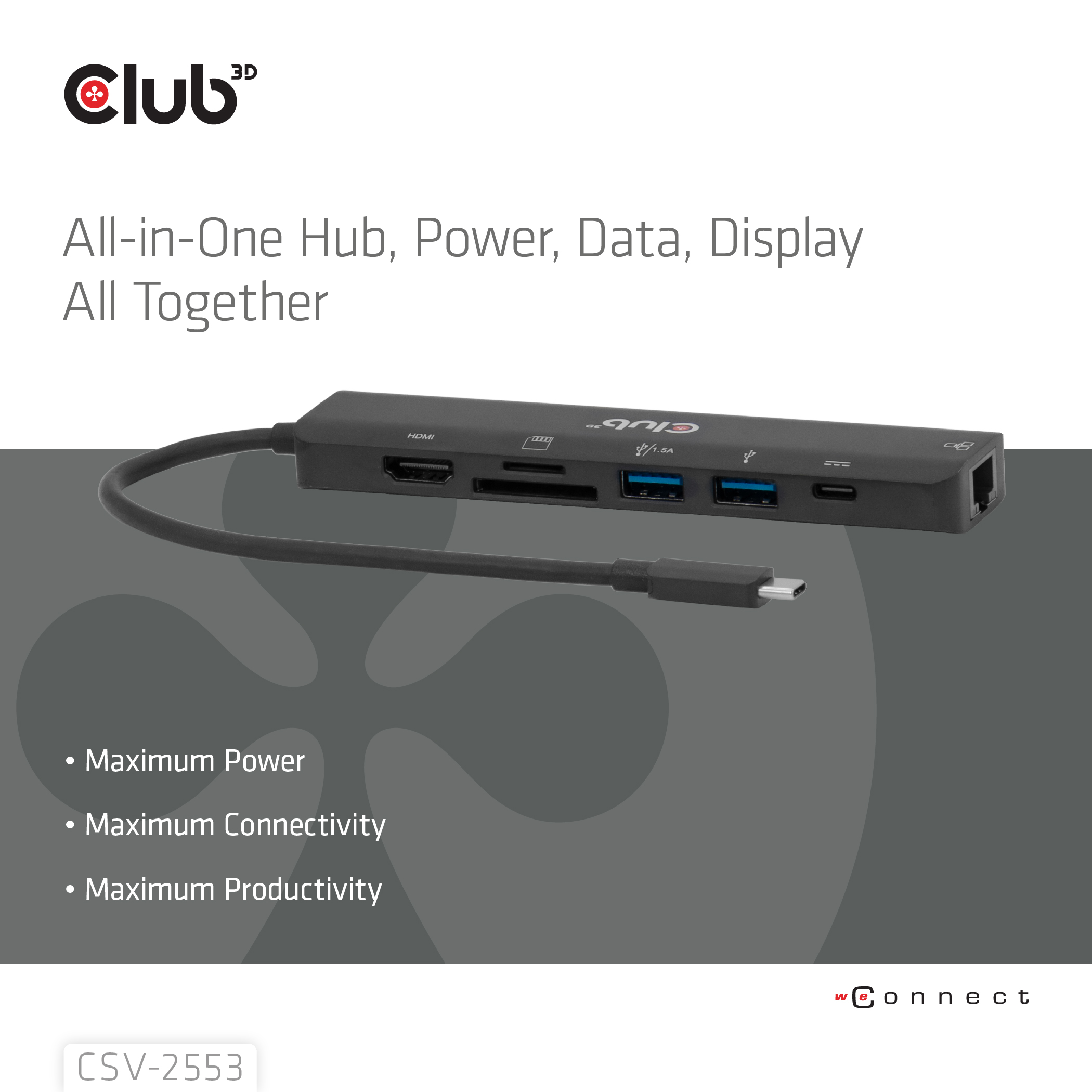 Club 3D 7-in-1 Dockingstation HDMI 4K60Hz - 100W
