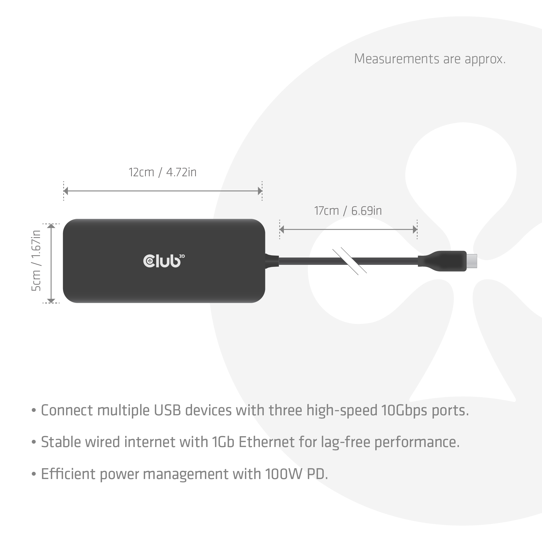 Club 3D USB-C Dockingstation Dual Display 8K30Hz 8 in 1