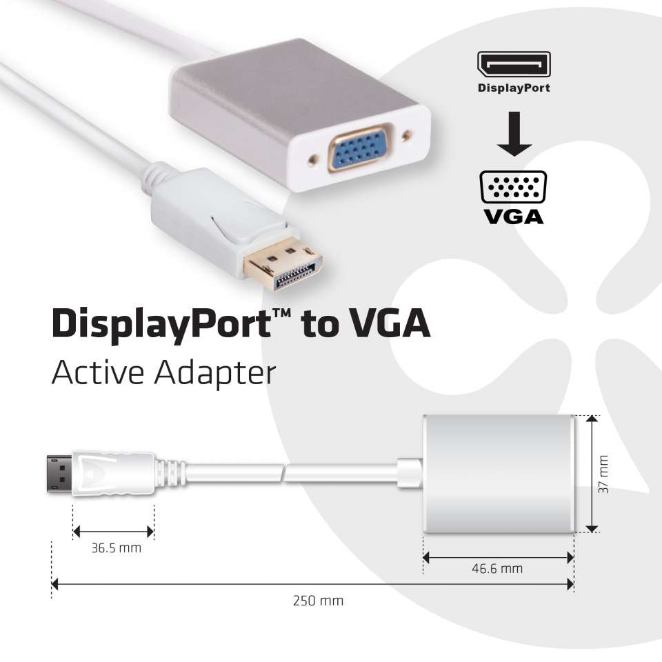 Club 3D DisplayPort auf VGA-Adapter