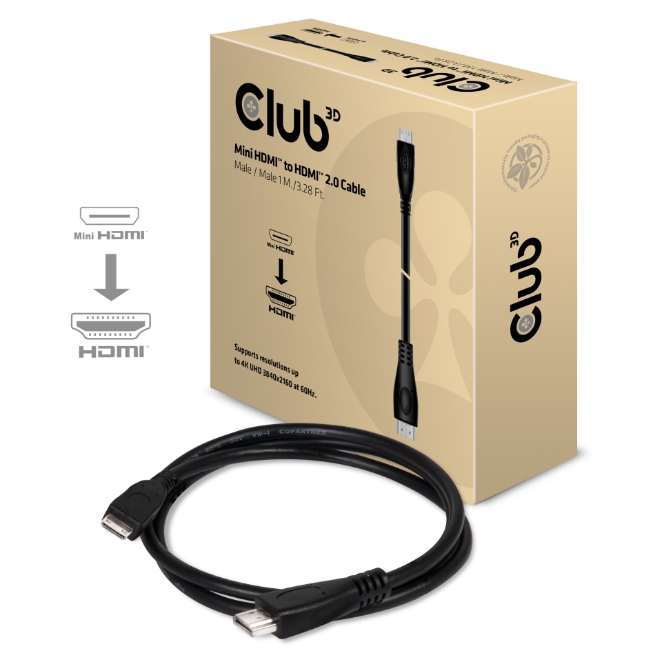 Club 3D Mini HDMI auf HDMI-Kabel - 1 m