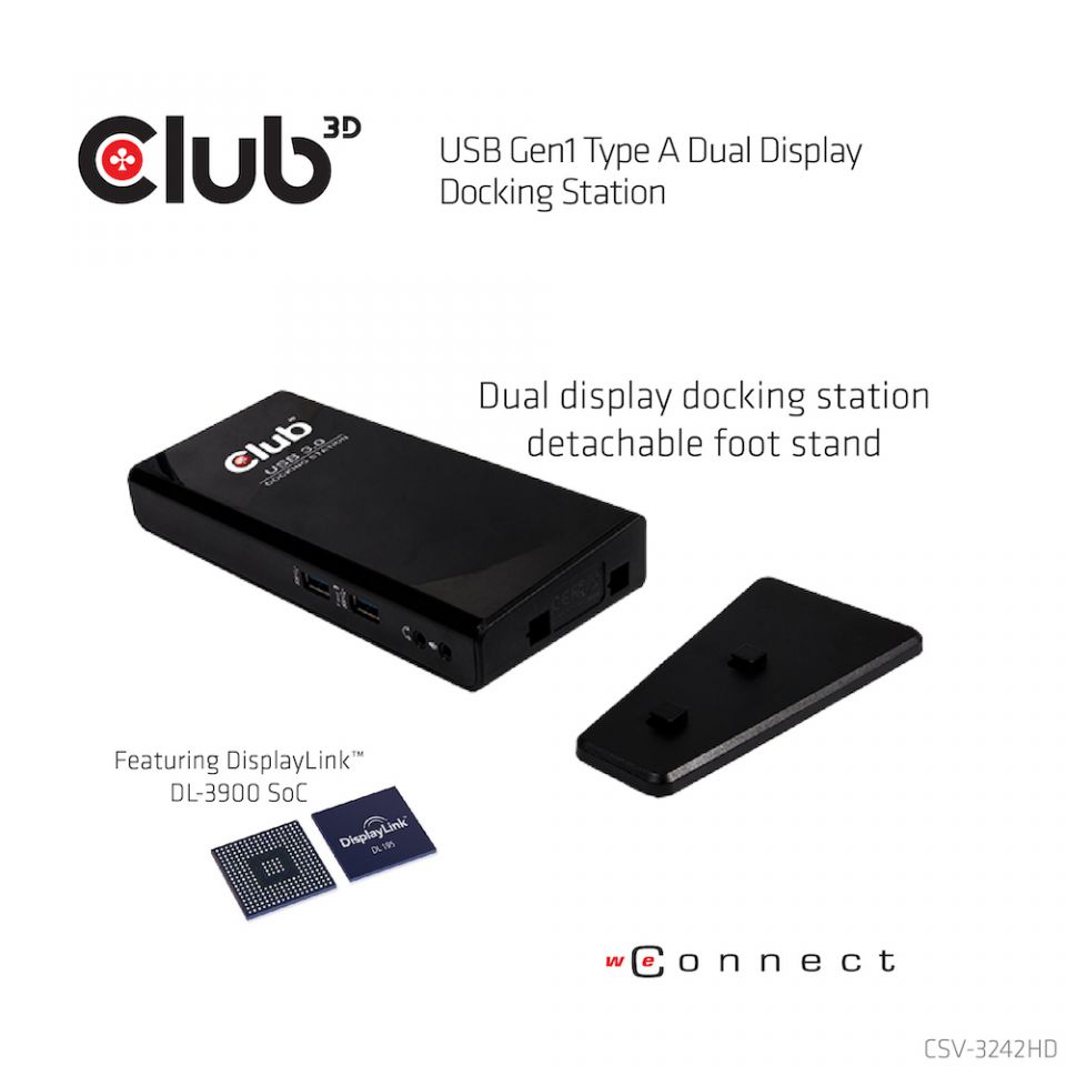 Club 3D USB-B Dockingstation Dual Display 