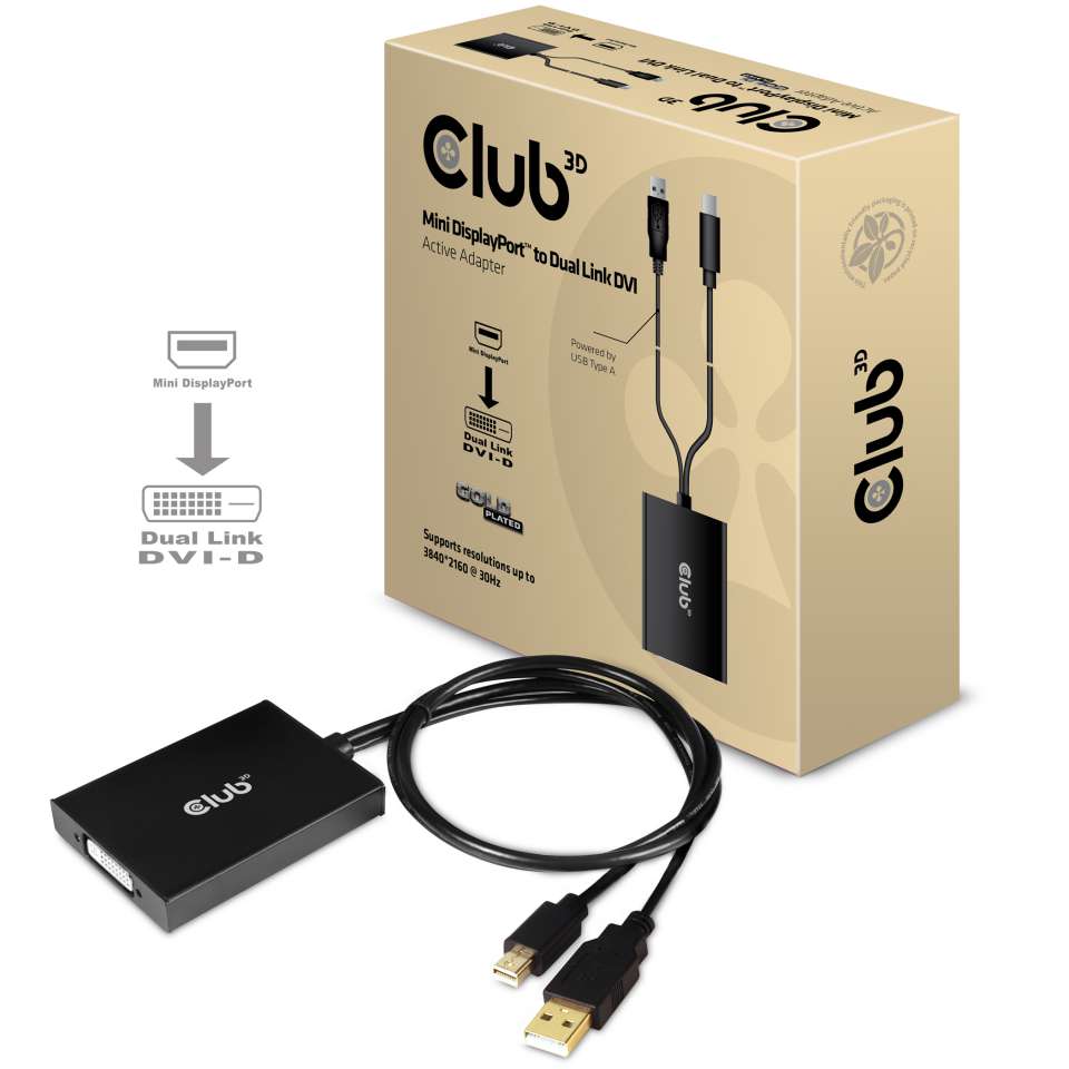 Club 3D Mini DisplayPort auf DVI-D Adapter