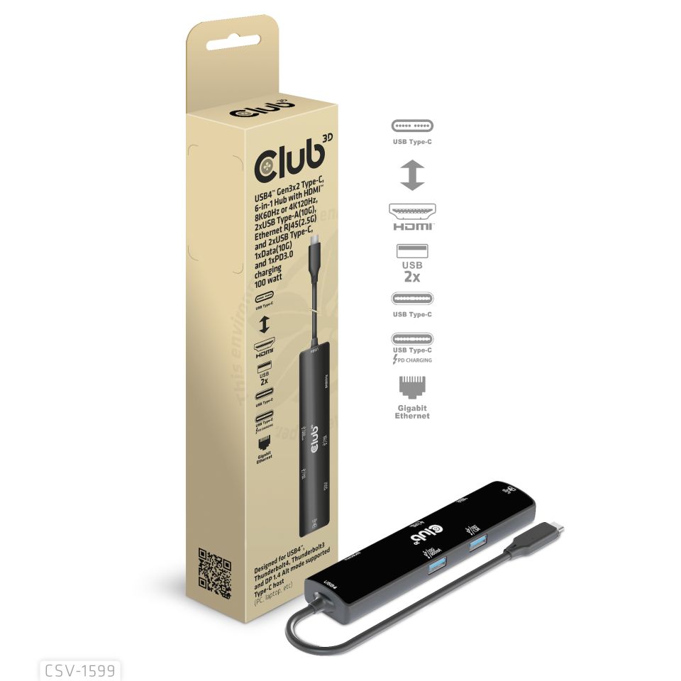 Club 3D Dockingstation 6-in-1  