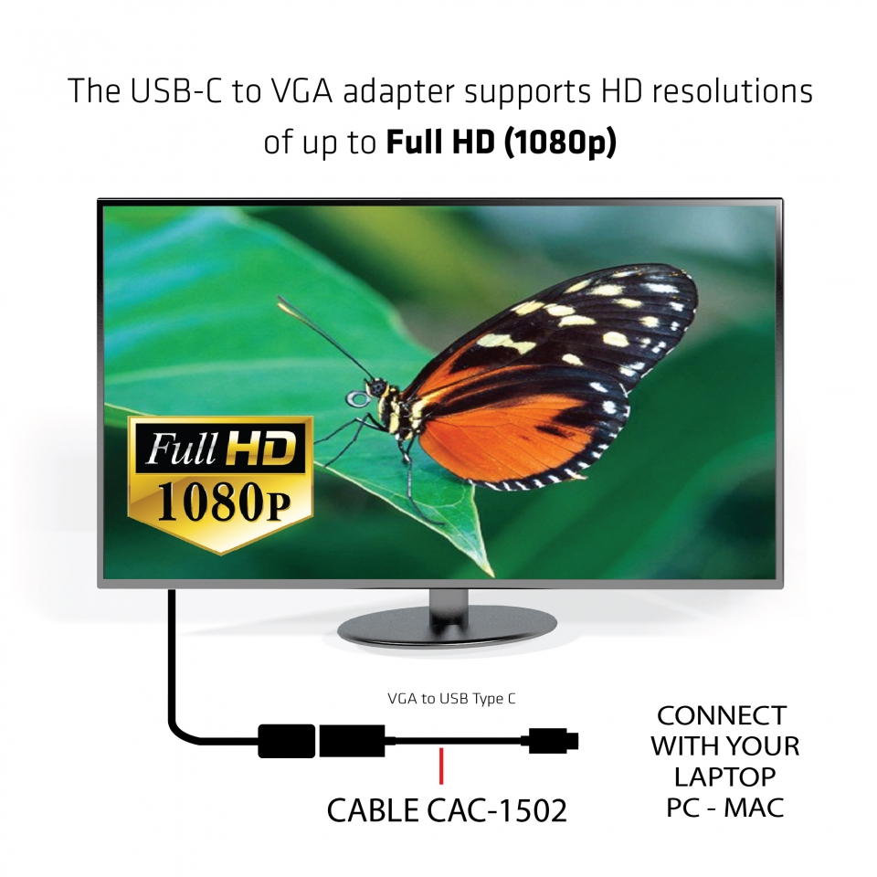 Club 3D USB-C auf VGA Adapter