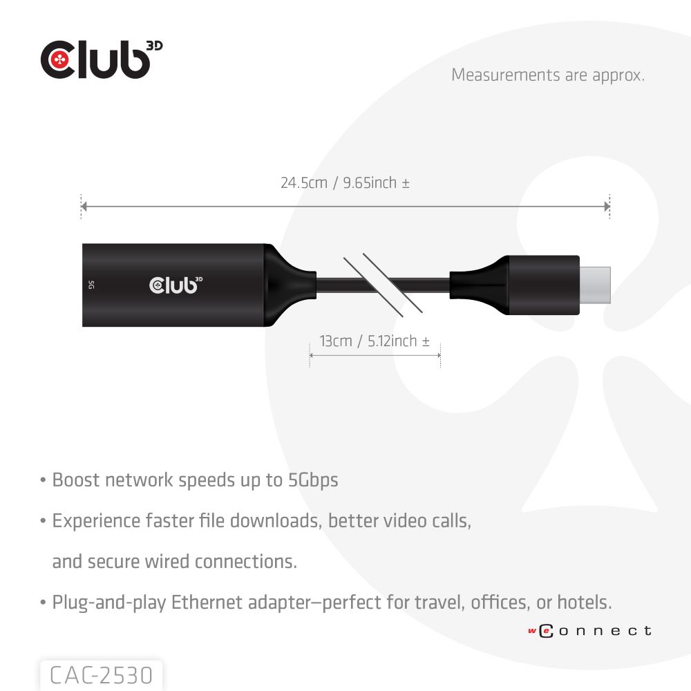 Club 3D Adapter USB-C auf RJ45 