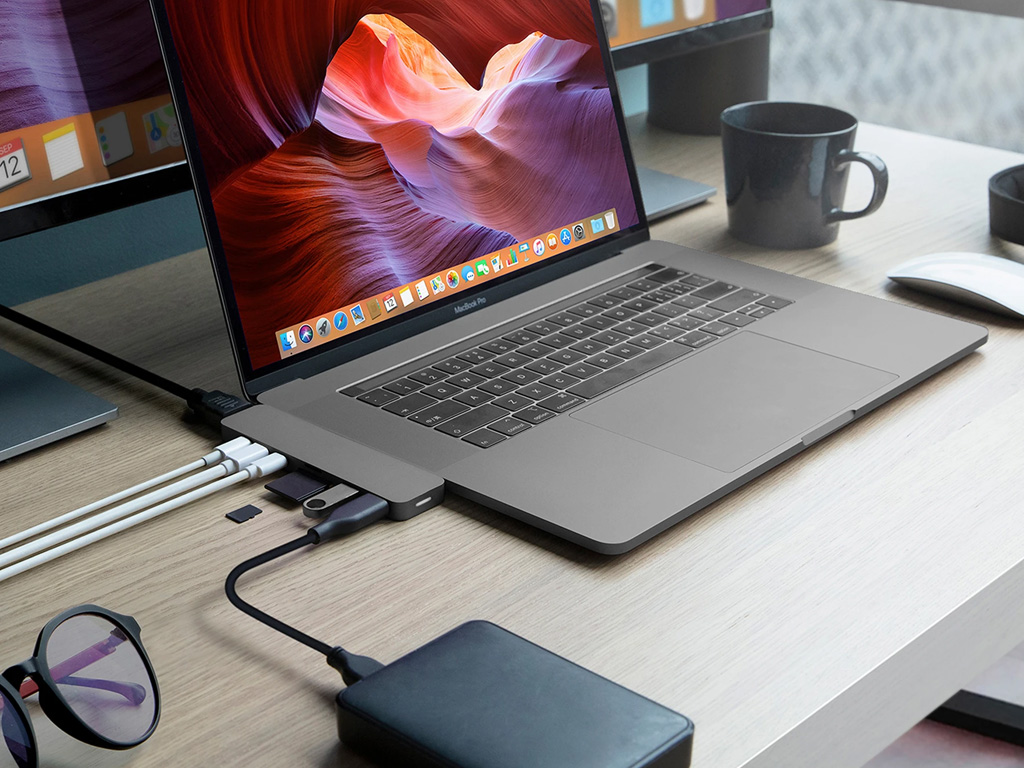 Hyper PRO 8-in-2 MacBook Pro Hub - Gray