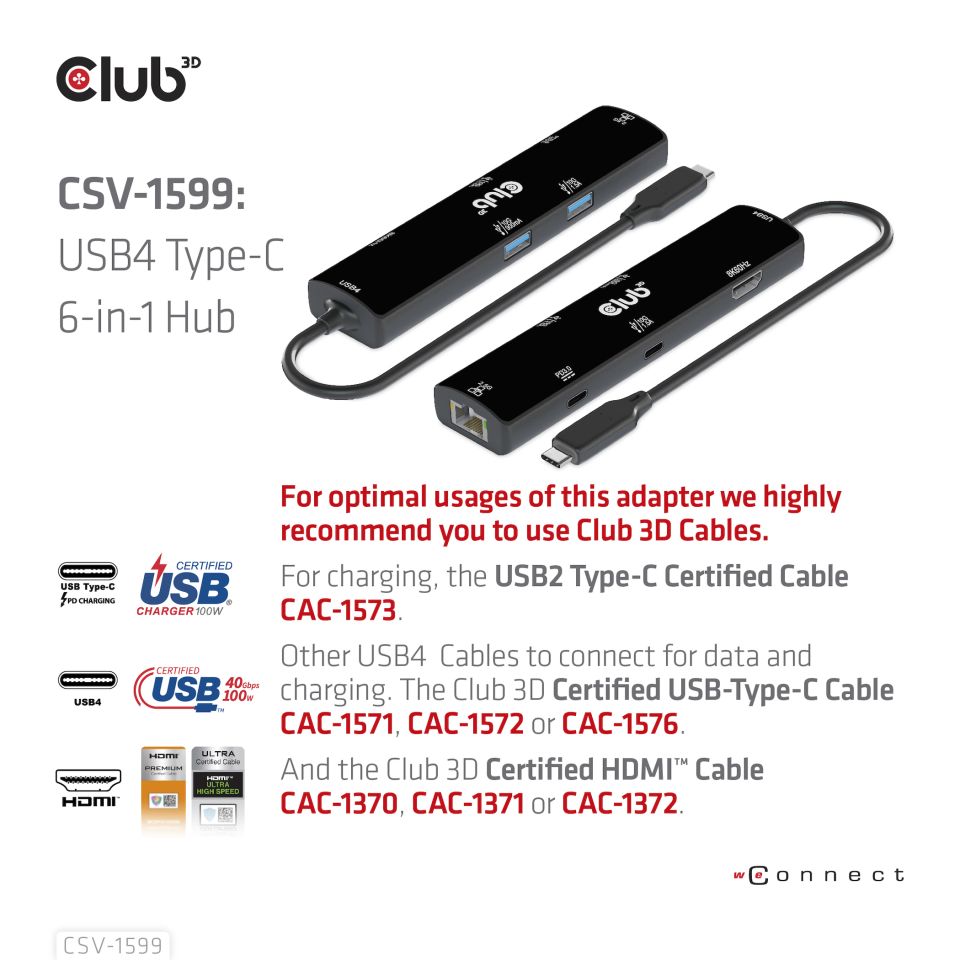 Club 3D Dockingstation 6-in-1  