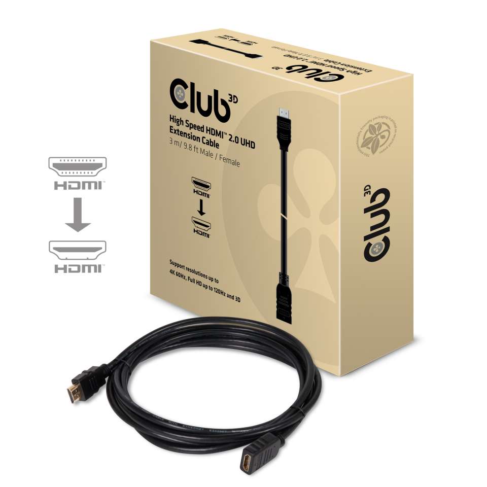 Club 3D HDMI-Verlängerungskabel - 3 m